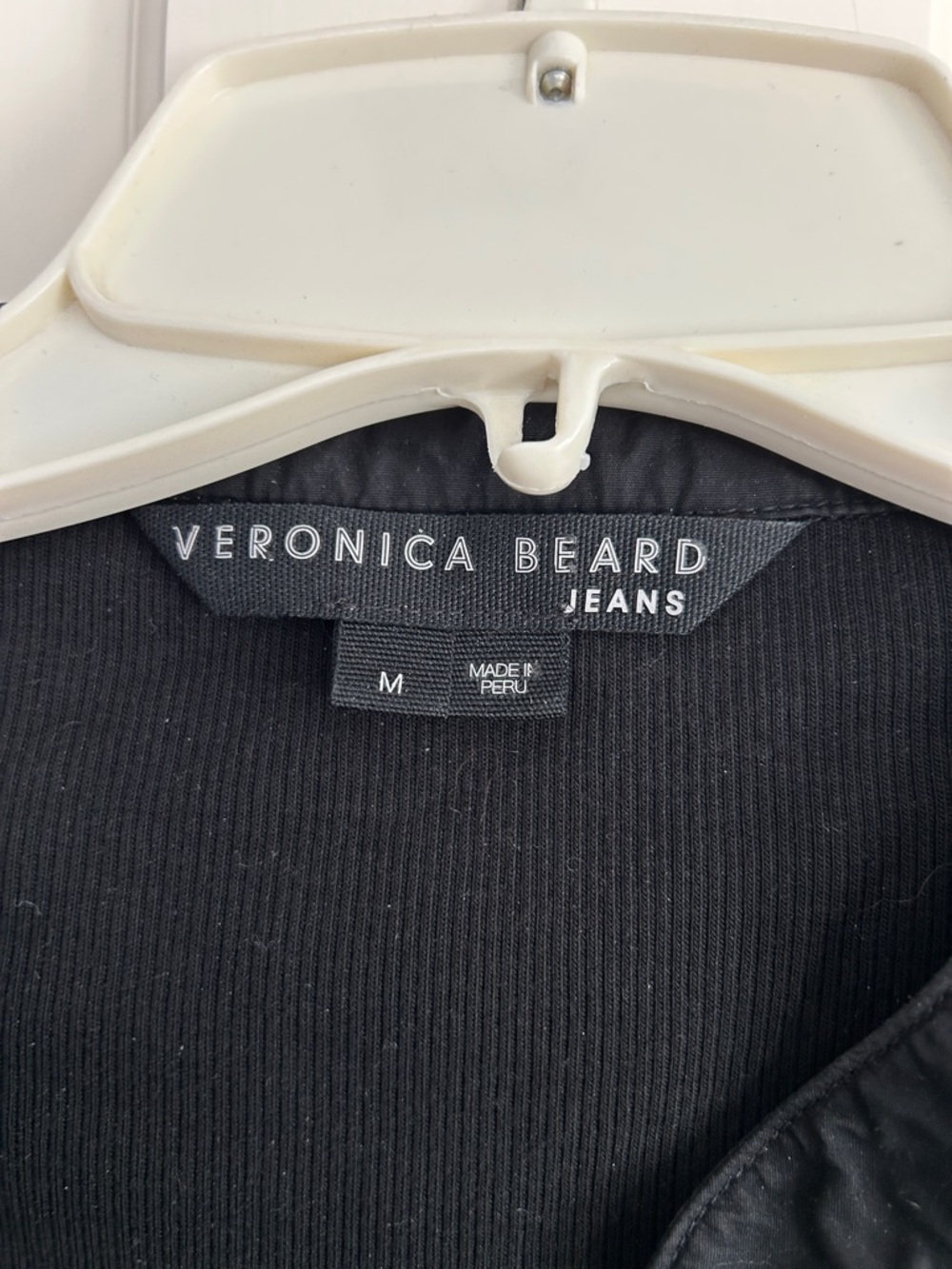 Veronica Beard Black Puff-Sleeve Henley Blouse - Picture 2 of 5